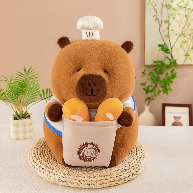 Kitchen Appliances Toys - 30cm Chef Chleb Kapibara Pluszak Kawaii