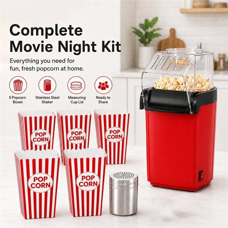 A74X - Maszyna do popcornu na  – Air Popcorn Maker recenzja i cena