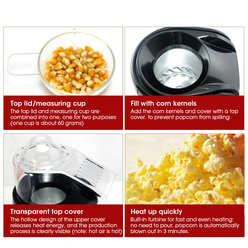 Automatyczna mini maszyna do p – Air Popcorn Maker recenzja i cena