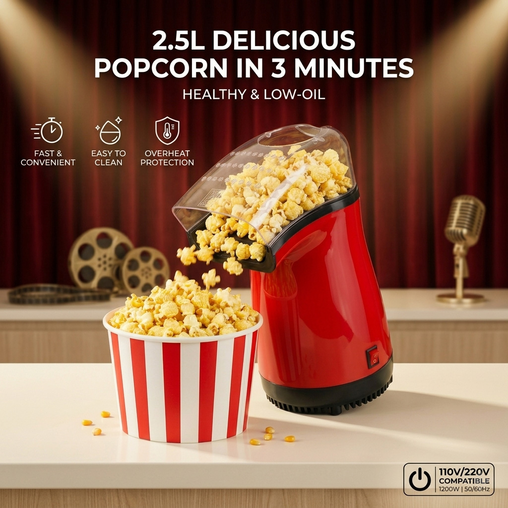 Przenośna maszynka do popcornu – Air Popcorn Maker recenzja i cena