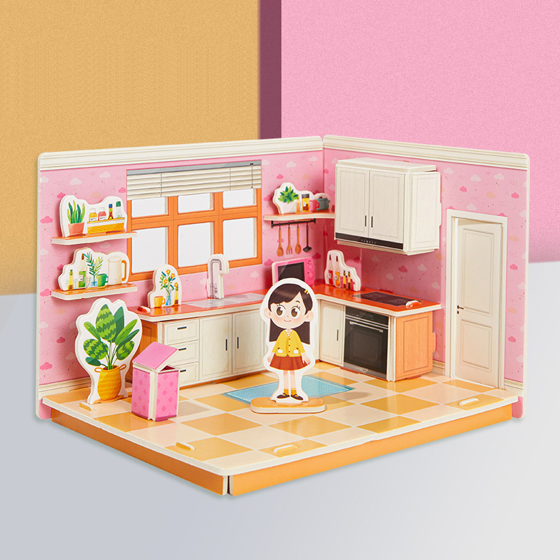 3D Stereo Puzzle kuchnia sypia – Kitchen Appliances Toys recenzja i cena