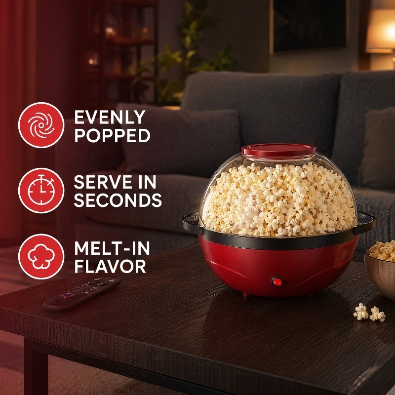 Maszyna do popcornu 3,6L, auto – Air Popcorn Maker recenzja i cena